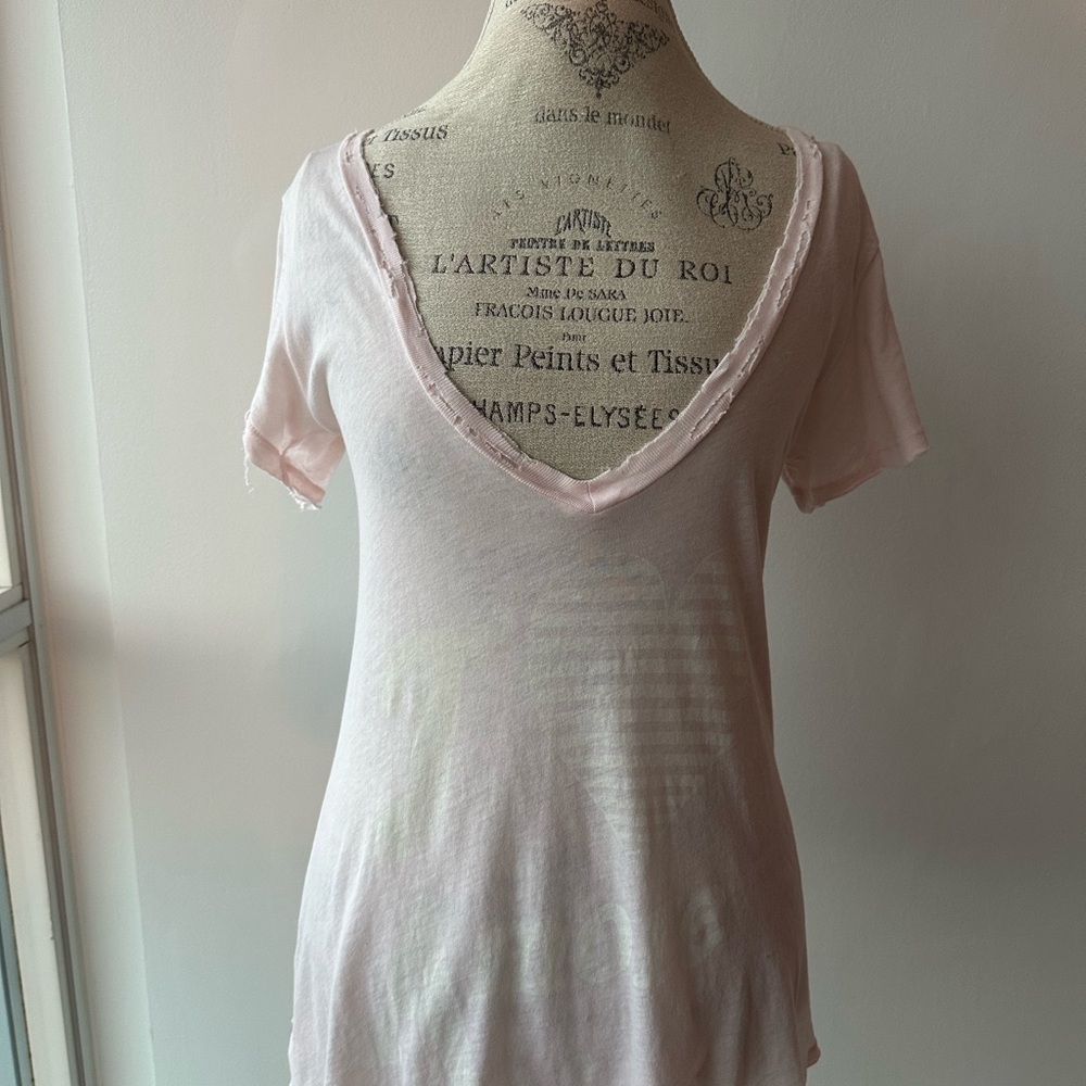 Distressed Wildfox Deep V Teeshirt
